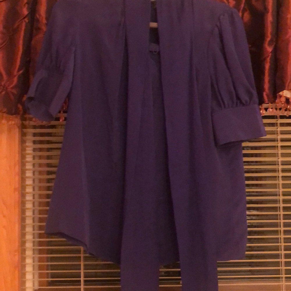 Banana republic purple, blue top silk